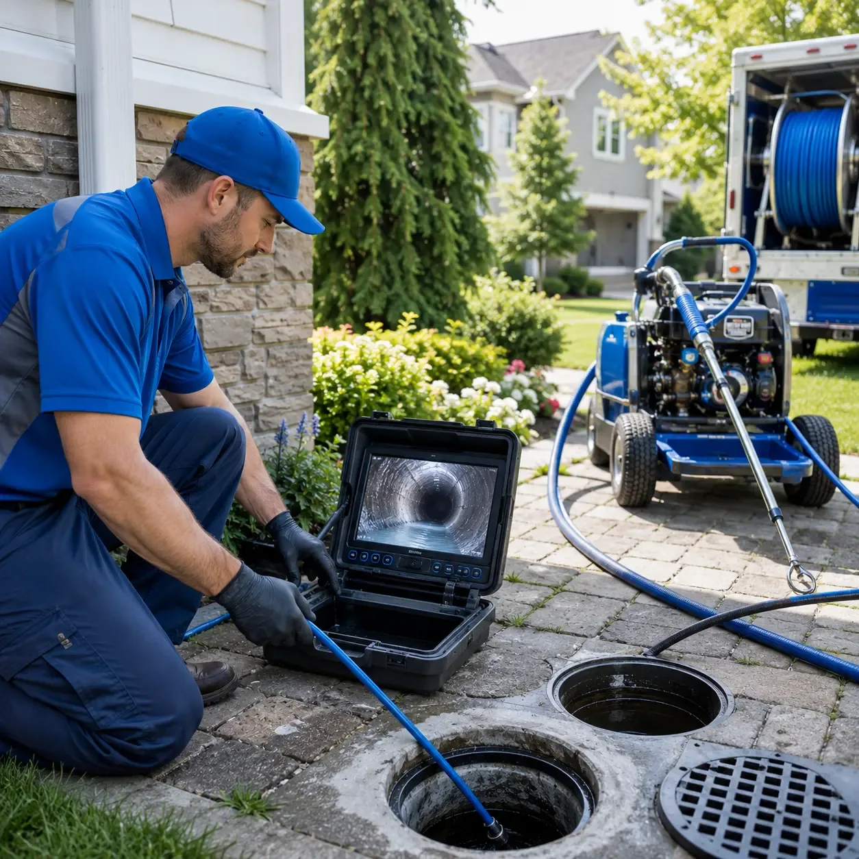 Outdoor drain cleaning professionals serving Plains, TX